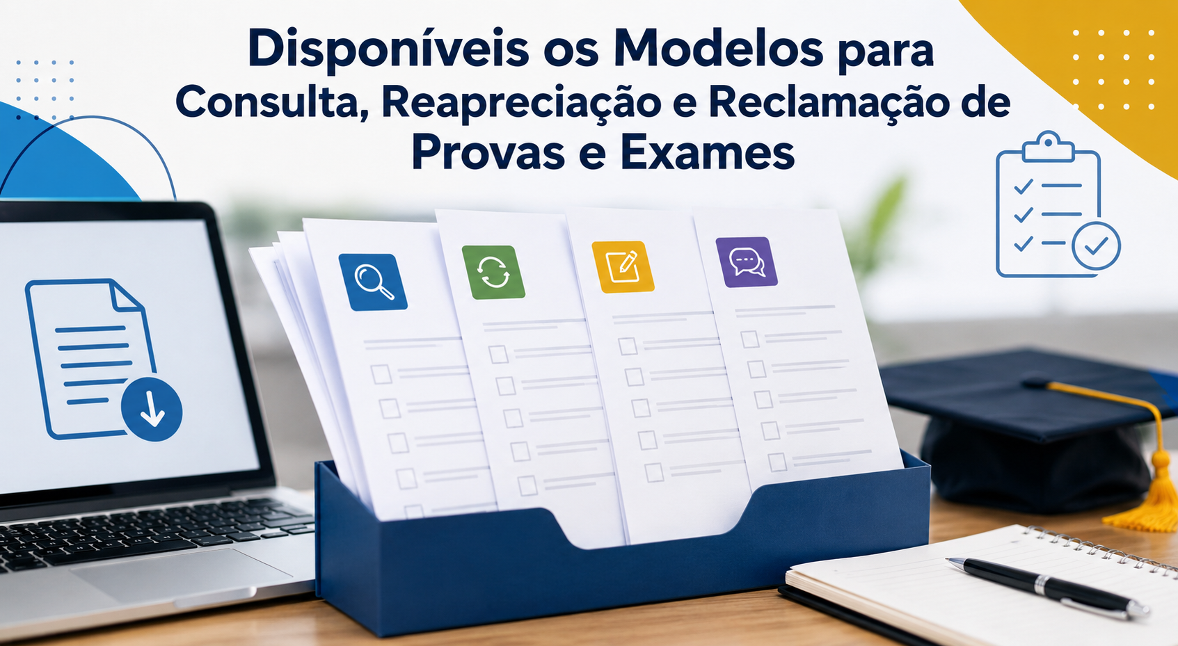 Disponíveis os Modelos para Consulta, Reapreciação e Reclamação de Provas e Exames